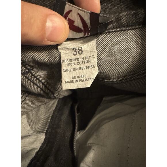 VTG Phat Farm Baggy Black Jeans Y2K NWT Size 38 - Picture 4 of 7